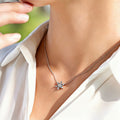 Natural Aquamarine Flower Necklace - Calm Your Energy