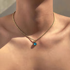 Evil Eye Sterling Silver Necklace - classic protective talisman