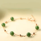 Star‑Scattered Hetian Jade Necklace & Bracelet Set
