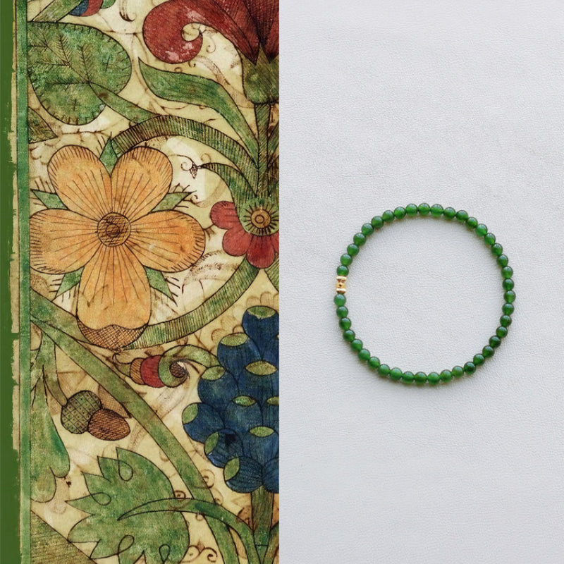 Spinach Green Hetian Jade Bracelet— Pure Grace Hetian Jade