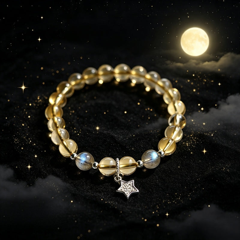 Lucky Star Citrine & Moonstone Bracelet - Safe Through All Days