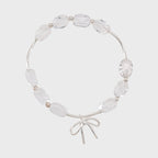 Bracelet Nœud Quartz Clair Design Raffiné et Polyvalent – Purifie l'Aura, Stimule la Sagesse