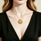 Le sourire du collier en cristal naturel de tournesol