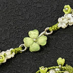 Bracelet tressé floral fait main