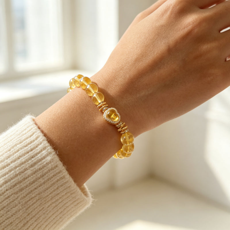 Citrine Lucky Gourd Bracelet - Success & Prosperity