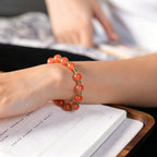 Southern Red Jasper & Hetian Jade Bracelet Necklace Set - Calm Energy for Busy Days