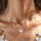 Endless Starry Night S999 Necklace - Moon Star Amulet for Good Luck