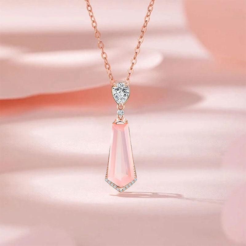 Collier en Cristal Naturel Larme d'Amour