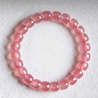 Bracelet en Quartz Fraise Naturel Rose Link