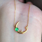 Collier Lune et Étoile en Jaspe Naturel