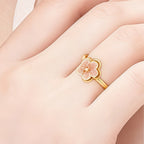 Bague Tournante Fleur de Cerisier Romantique - Bague de Pureté