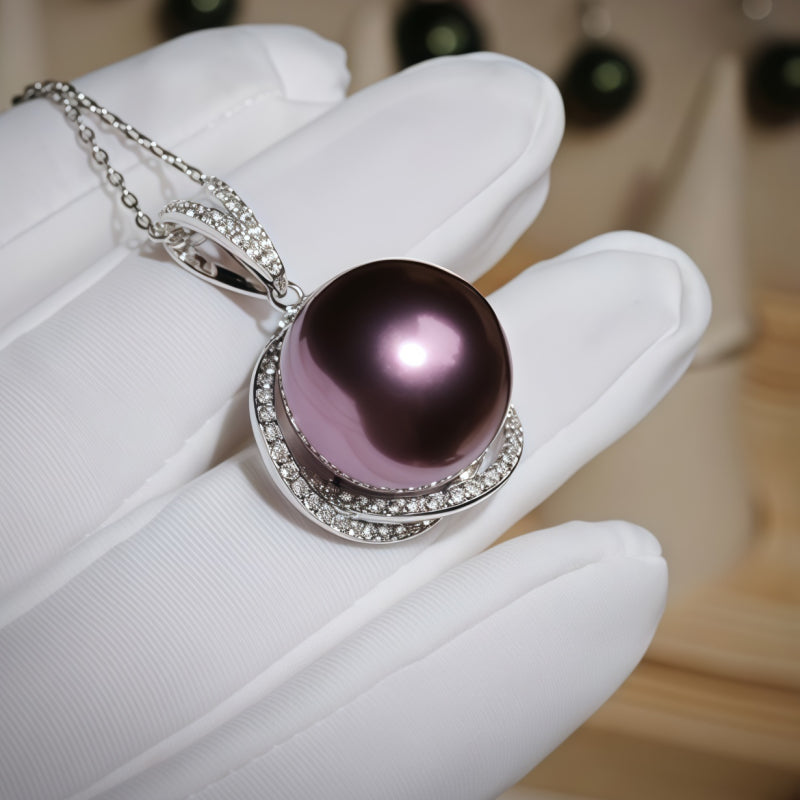 Purple Freshwater Pearl Jewelry Set - Nobility & Gentleness