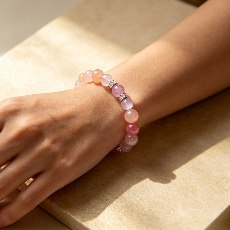 Bracelet en cristal naturel murmure de pétales