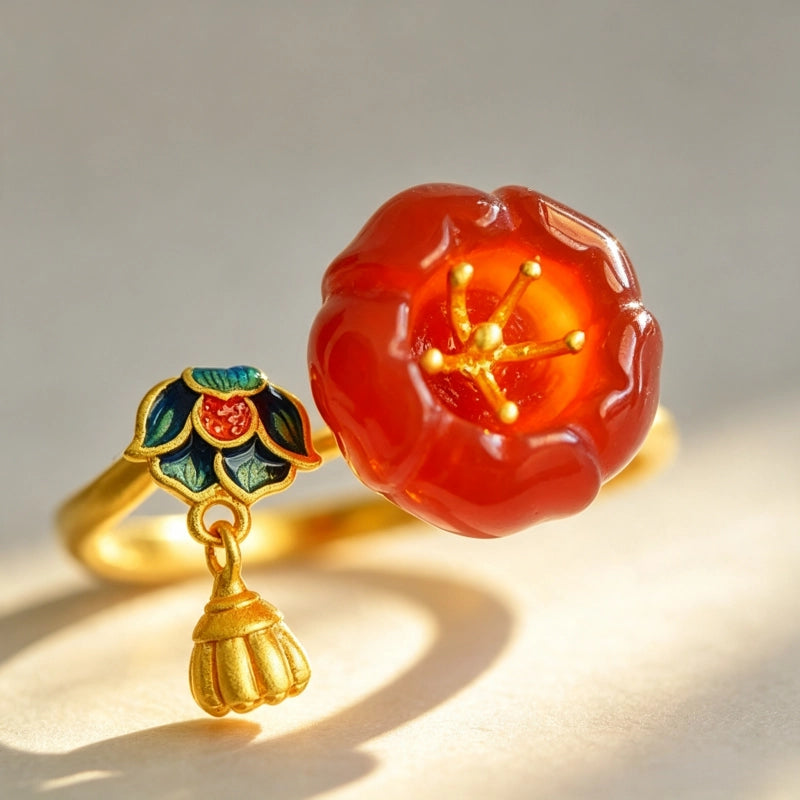 Bague Lotus Vintage Française - S'élever au-dessus de la Négativité et Protéger son Énergie