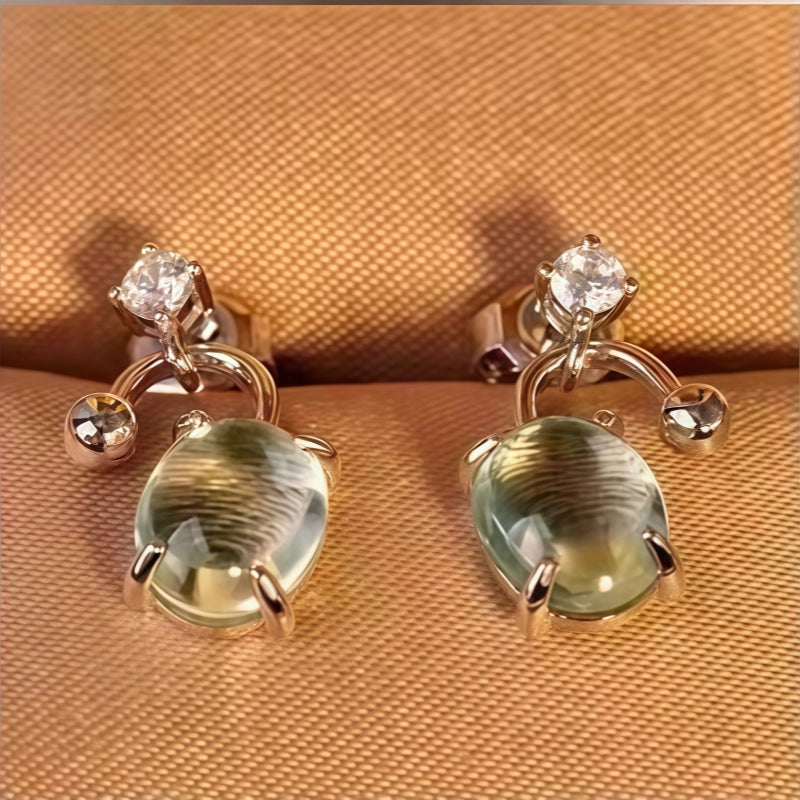 Boucles d'oreilles en cristal naturel Veridia