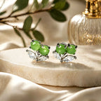 Pristine Courage Natural  Hetian Jade Earrings