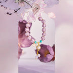 Bracelet violet Lucky Lotus – Cadeau d'anniversaire pour petite amie