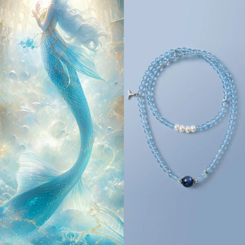 Mermaid's Tears Aquamarine Wrap Bracelet