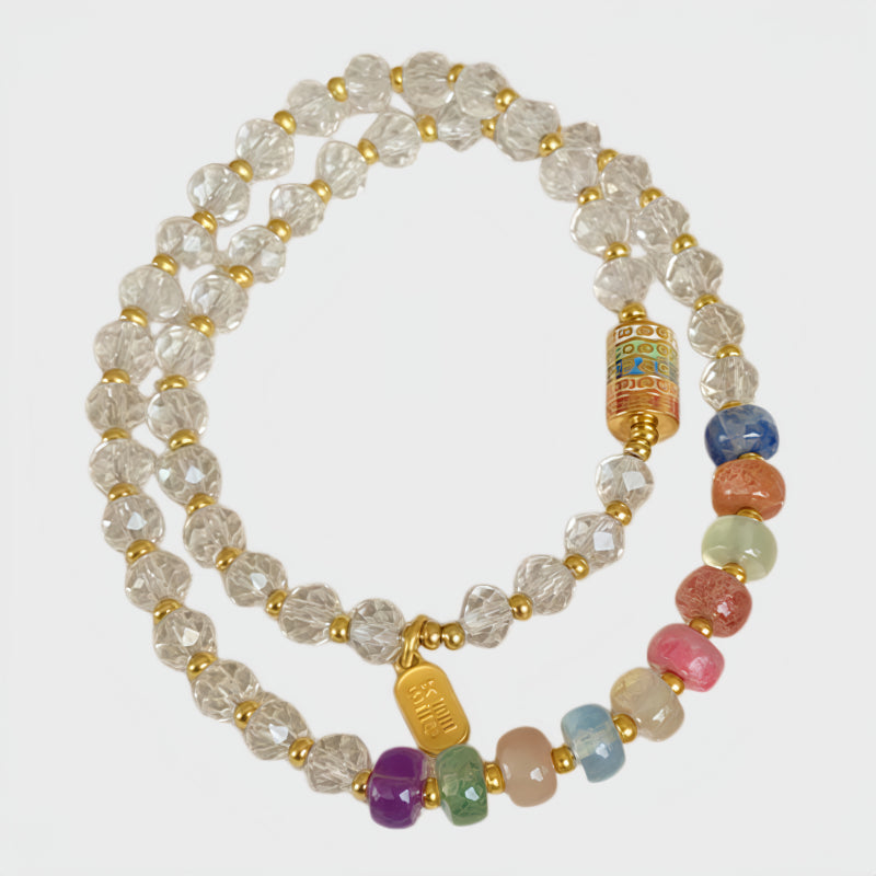 Rainbow Clear Quartz Bracelet – Purify Aura, Amplify Joy, Attract Abundance