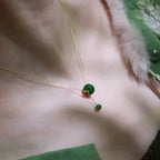 Green Jasper Bead Tassel Fine Necklace - Peace & Wholeness