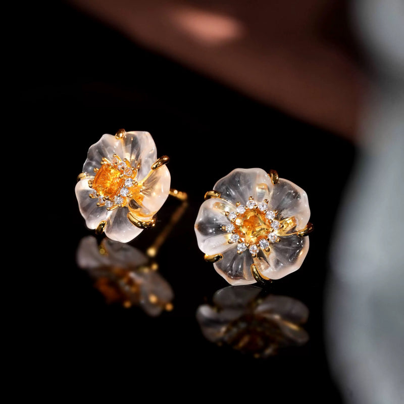 Lumina Fervor Natural Crystal Earrings