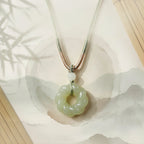 Collier Lotus Dew en jade Hetian naturel