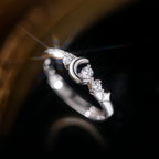 Bague ouverte Étoile et Lune – Portez votre fortune sous le ciel