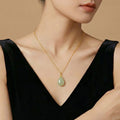 Collier en jade Hetian goutte d'eau