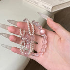 Natural Pink Crystal Pearl Beads Bracelet – Attract Good Relationships, Romance & Gentle Aura