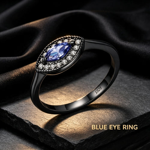 Bague de protection mauvais œil noir – Chasse-malheur, Porte-bonheur