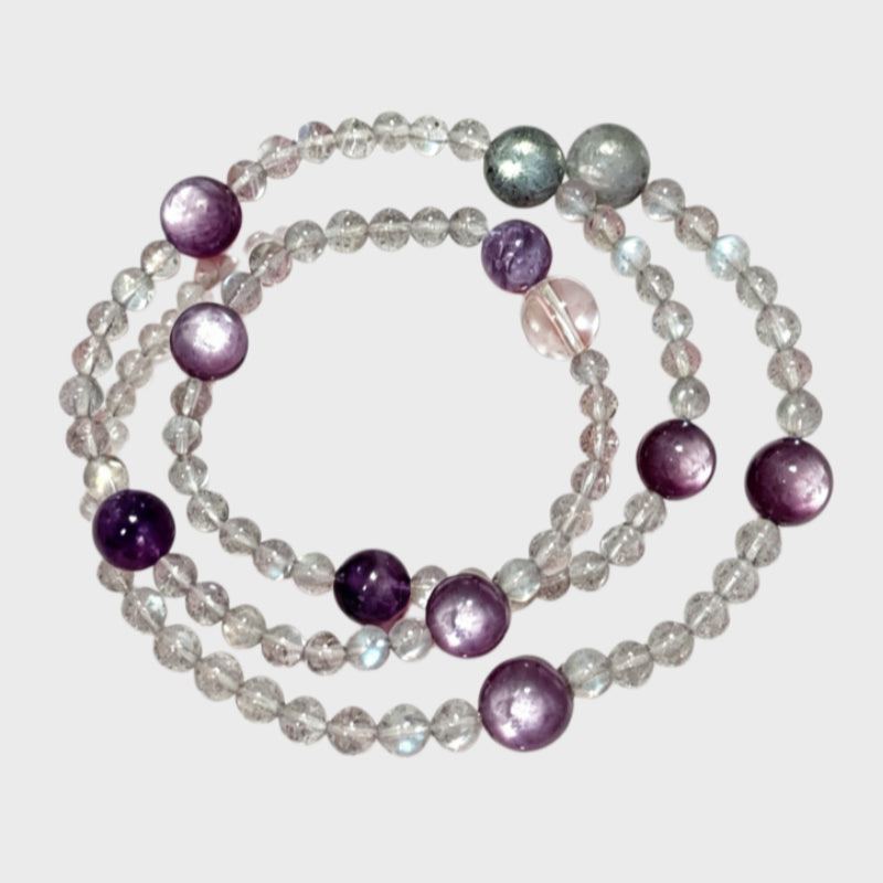 Eternal Night Gray Moonstone Bracelet – Emotional Calm, Wisdom & Anxiety Relief