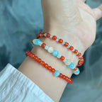 Red Agate Cat's‑Eye Stackable Bracelet - Ignite Warm Inner Vibes