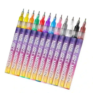 12pcs Colors Nails Art Pens Set