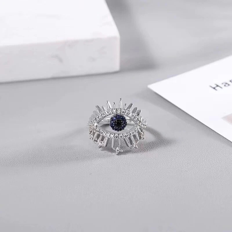 Bague Evil Eye Étoilée – Courage, Protection et Fortune