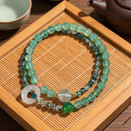 Bracelet de cinabre naturel Renouveau Lotus Rouge