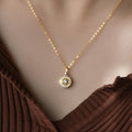 Lucky Compass Necklace | 60th Birthday Gift for Her in Silver & Gold