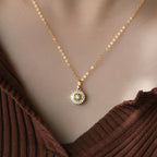 Lucky Compass Necklace | 60th Birthday Gift for Her in Silver & Gold