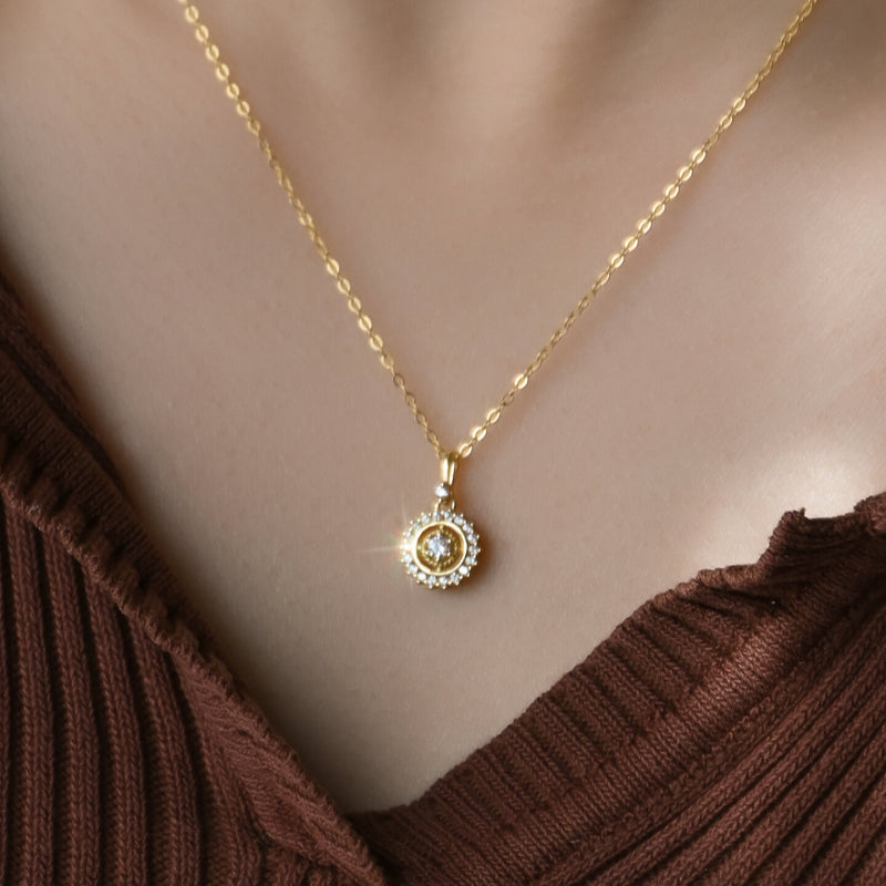 Lucky Compass Necklace | 60th Birthday Gift for Her in Silver & Gold