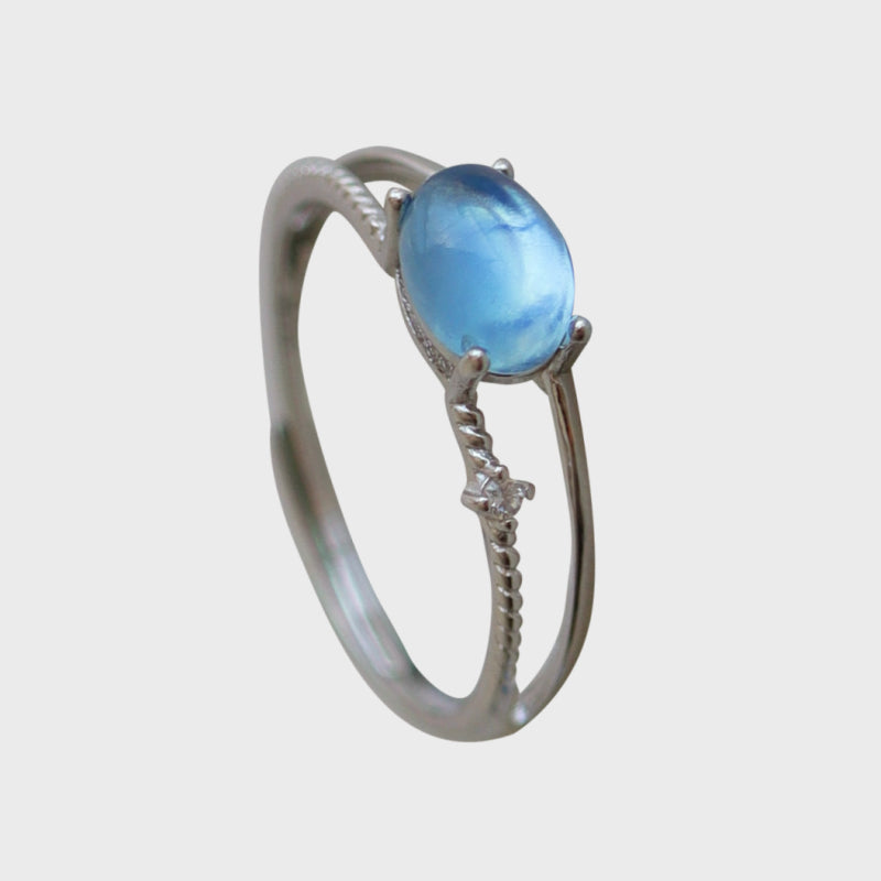 Ultra-Clear Aquamarine Ring – Activate Throat Chakra, Clear Expression, Attract Benefactors