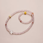 Triple Wrap Natural Rose Crystal Bracelet - Embrace Love & Warmth