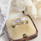 Two Tone Brushed Star Moon Band Ring