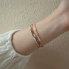 Natural Gemstone Stackable Bracelet - Keep Natural Texture & Absorb Earth Energy