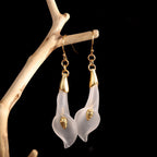 Boucles d'oreilles en quartz clair Clarté Volubilis