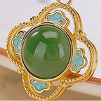 Ancient Oriental Hetian Jade Pendant Necklace - Luck & Perfection