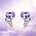 Mystic Fox Natural Amethyst Studs - Treat Yourself to A Touch of Grace and Charm