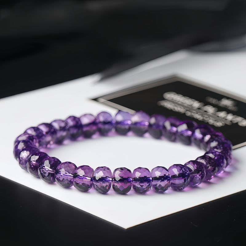 Natural Cut Amethyst Bracelet - Inner Peace and Strength