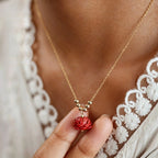 Collier Lotus Rouge