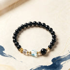 Water Element Balance Natural Obsidian Bracelet — Obsidian Blocks Harmful Malice