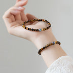 Bracelet Lotus œil de tigre naturel — Paix et bonheur, Chance continue