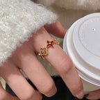 Bague trèfle étoile porte-bonheur – Guidée par les étoiles, gardée par le trèfle
